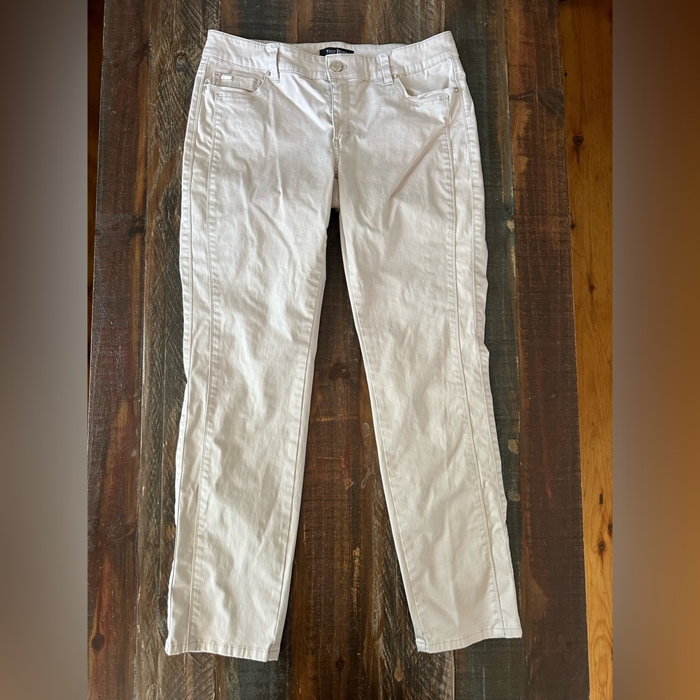 WHITE HOUSE BLACK MARKET Women’s 8R Blanc Khaki Slim Ankle Pants | SKU 0498